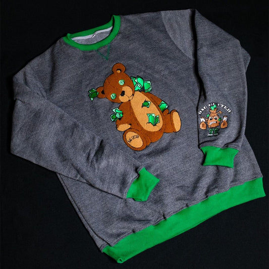 Sweatshirt - Grey w/Green trim